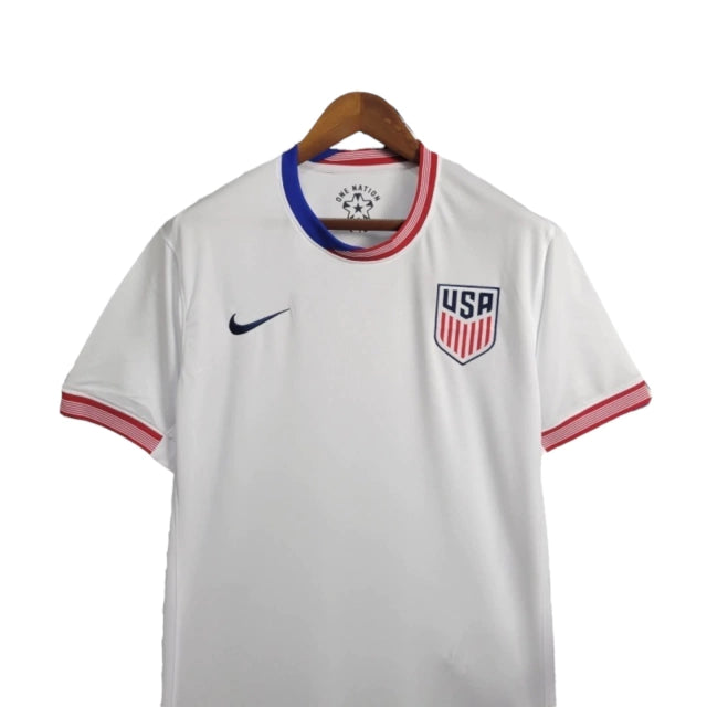 Camisa Seleção dos Estados Unidos I (Home) 24/25 - Torcedor Masculina - Branco - Manto Elegante