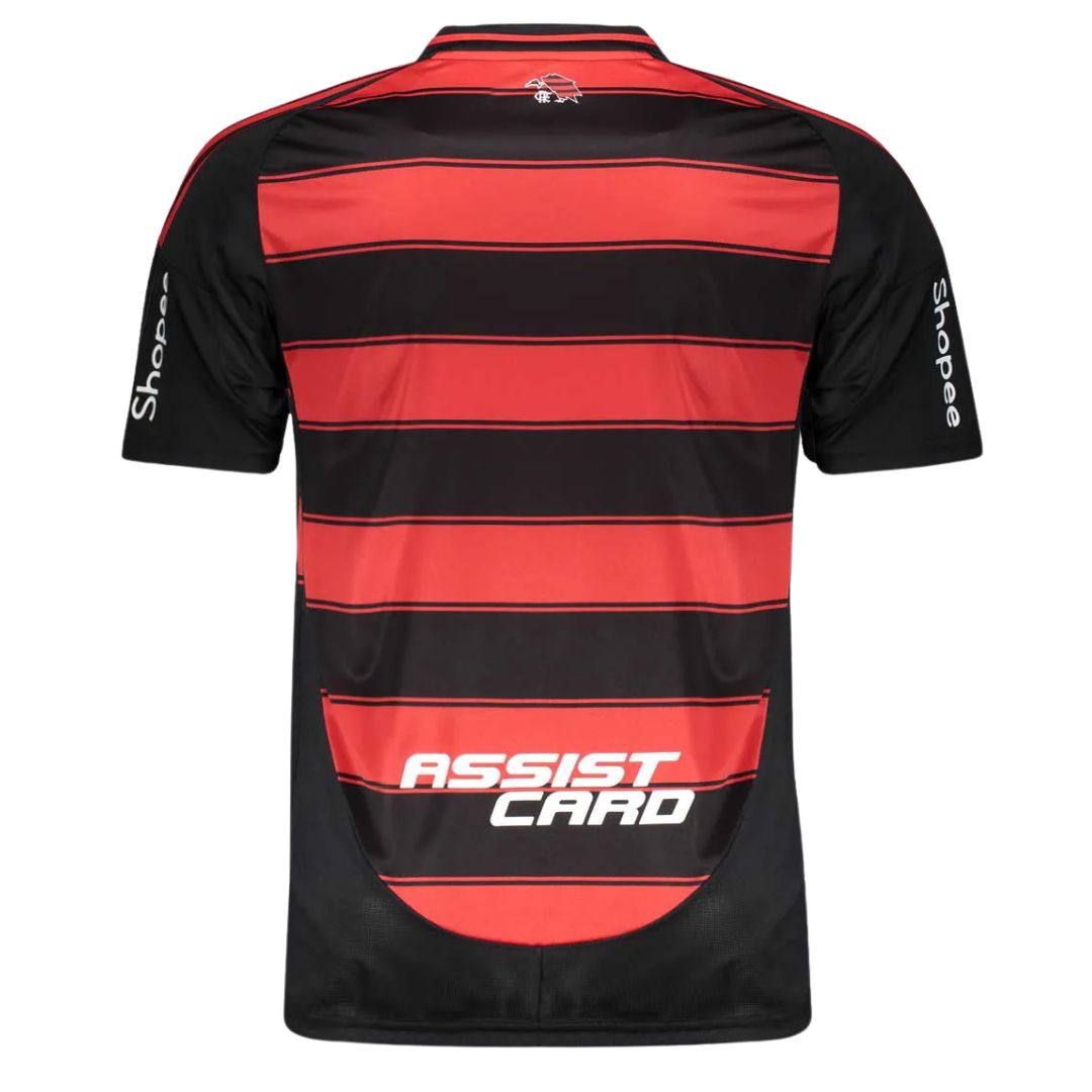 Camisa Flamengo I C/ Todos os Patrocínios 25/26 - Torcedor Masculina - Vermelho e Preto