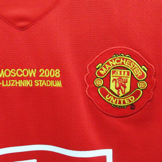 Camisa Manga Longa Retrô Manchester United I (Home) 07/08 - Torcedor Masculina - Vermelho