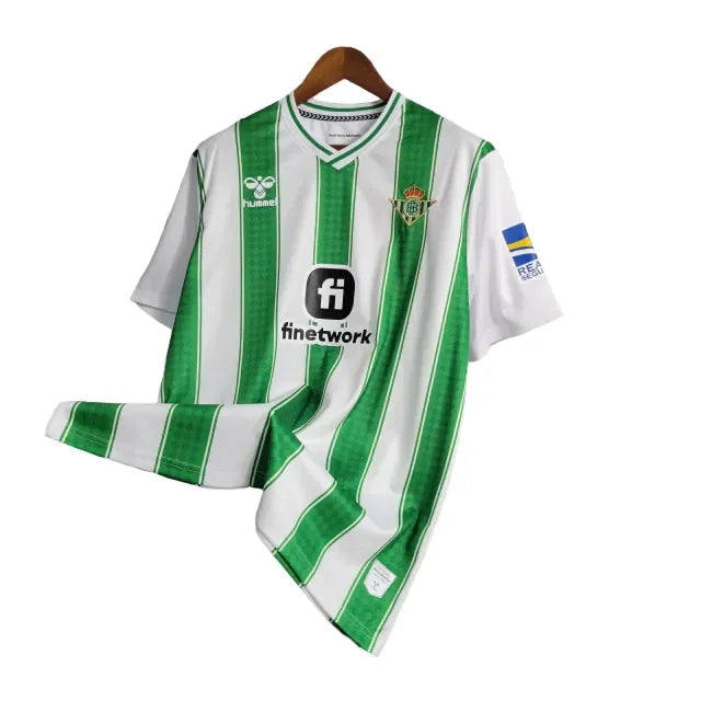 Camisa Real Betis I (Home) 23/24 - Torcedor Masculina - Branco e Verde - Manto Elegante