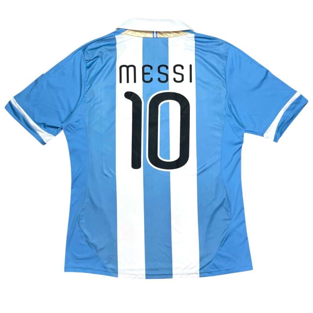 Camisa Retrô Argentina I Messi #10 2012 - Torcedor Masculina - Branco e Azul