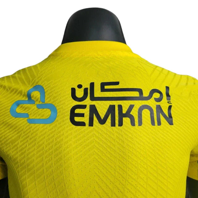 Camisa Al-Ittihad II (Away) 23/24 - Jogador Masculina - Amarelo e Preto - Manto Elegante
