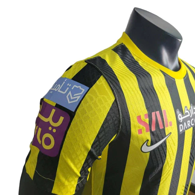 Camisa Al-Ittihad II (Away) 23/24 - Jogador Masculina - Amarelo e Preto - Manto Elegante