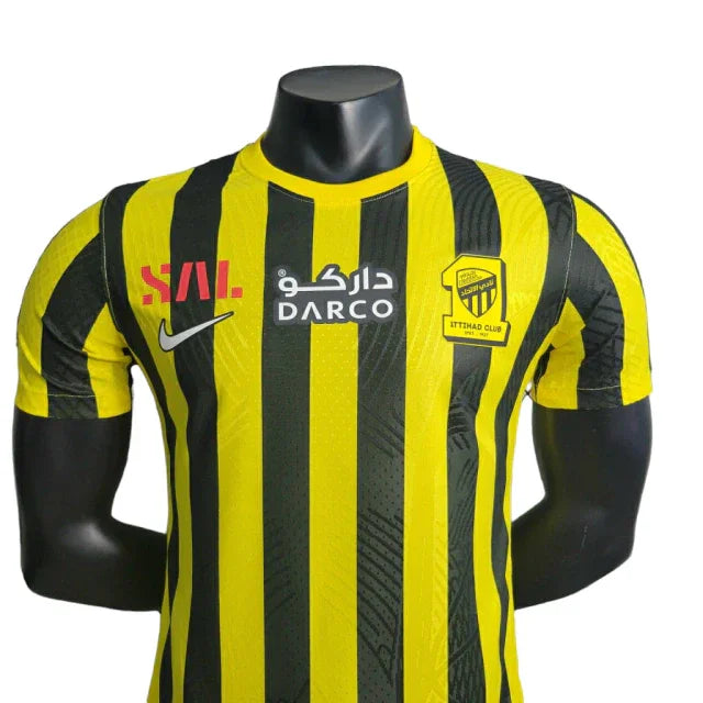 Camisa Al-Ittihad II (Away) 23/24 - Jogador Masculina - Amarelo e Preto - Manto Elegante