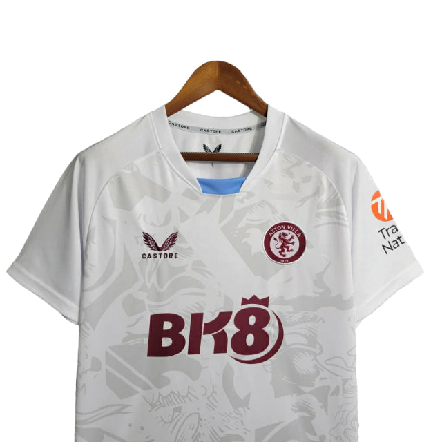 Camisa Aston Villa II (Away) 23/24 - Torcedor Masculina - Branco - Manto Elegante