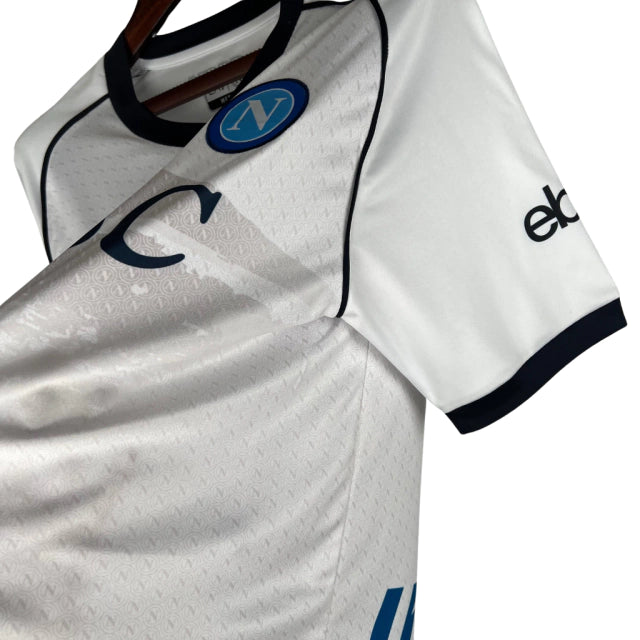 Camisa Napoli II (Away) 23/24 - Torcedor Masculina - Branco - Manto Elegante
