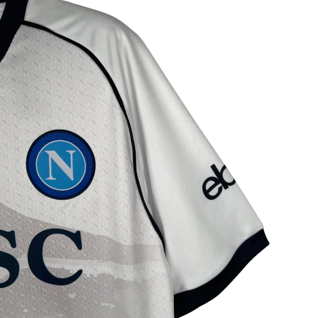 Camisa Napoli II (Away) 23/24 - Torcedor Masculina - Branco - Manto Elegante