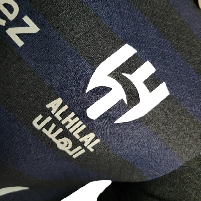 Camisa Al-Hilal III (Third) 23/24 - Jogador Masculina - Preto e Azul - Manto Elegante