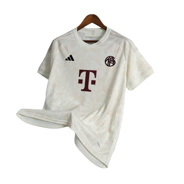 Camisa Bayern de Munique III (Third) 23/24 - Torcedor Masculina - Bege - Manto Elegante