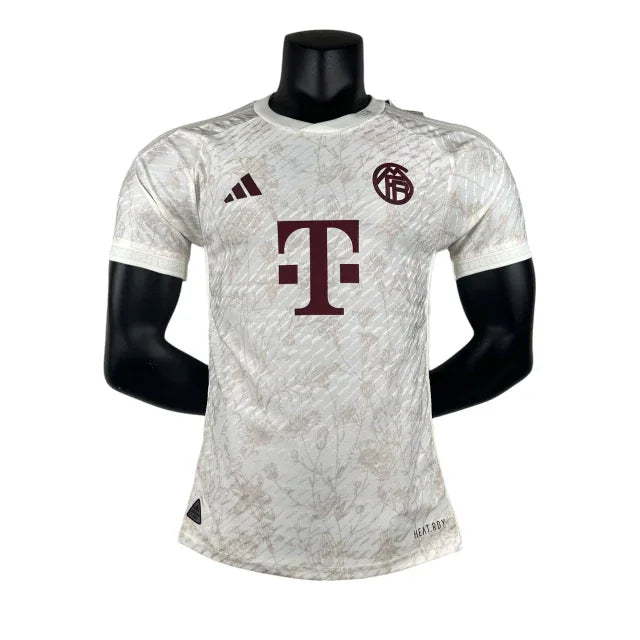 Camisa Bayern de Munique III (Third) 23/24 - Jogador Masculina - Branco - Manto Elegante