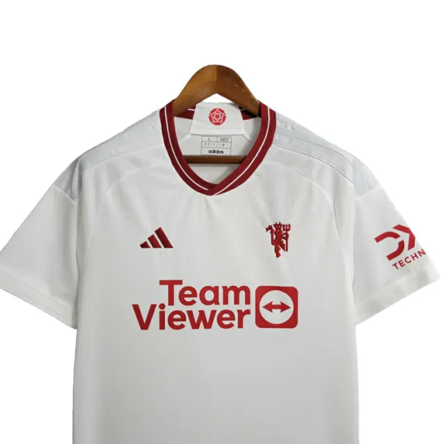 Camisa Manchester United III (Third) 23/24 - Torcedor Masculina - Branco - Manto Elegante