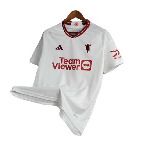 Camisa Manchester United III (Third) 23/24 - Torcedor Masculina - Branco - Manto Elegante