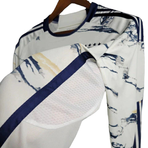 Camisa Manga Longa Seleção da Itália II (Away) 23/24 - Torcedor Masculina - Branco