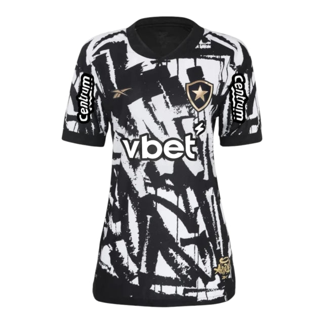 Camisa Botafogo IV 25/26 - Torcedor Feminina - Preto e Branco