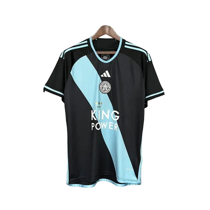 Camisa Leicester City II (Away) 23/24 - Torcedor Masculina - Preto e Azul - Manto Elegante