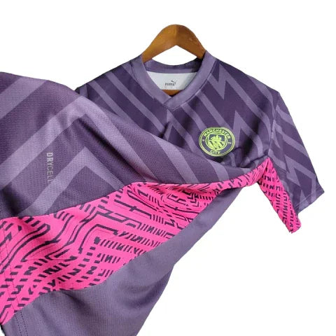 Camisa de Goleiro Manchester City 23/24 - Torcedor Masculina - Roxo - Manto Elegante