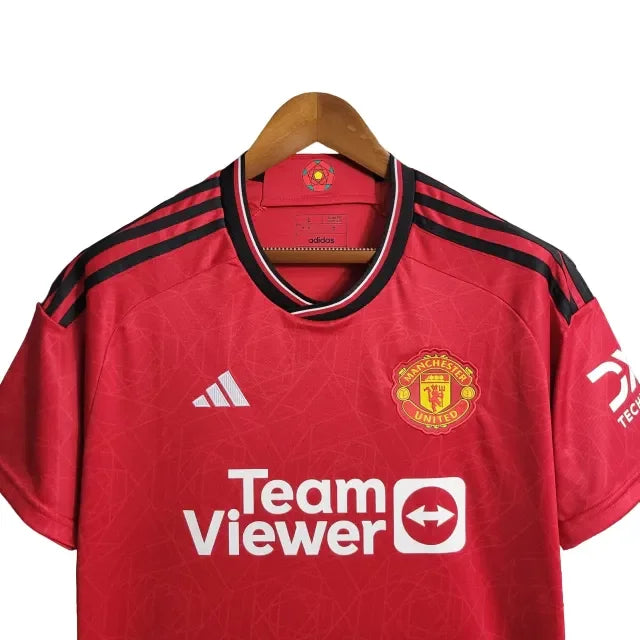 Camisa Manchester United I (Home) 23/24 - Torcedor Masculina - Vermelho - Manto Elegante