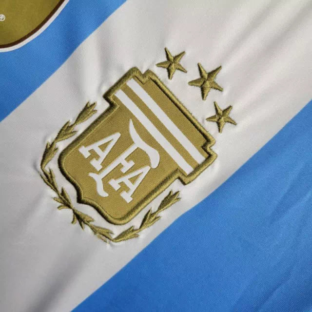 Argentina National Team Long Sleeve Shirt I (Home) 24/25 - Men's Fan - White and Blue