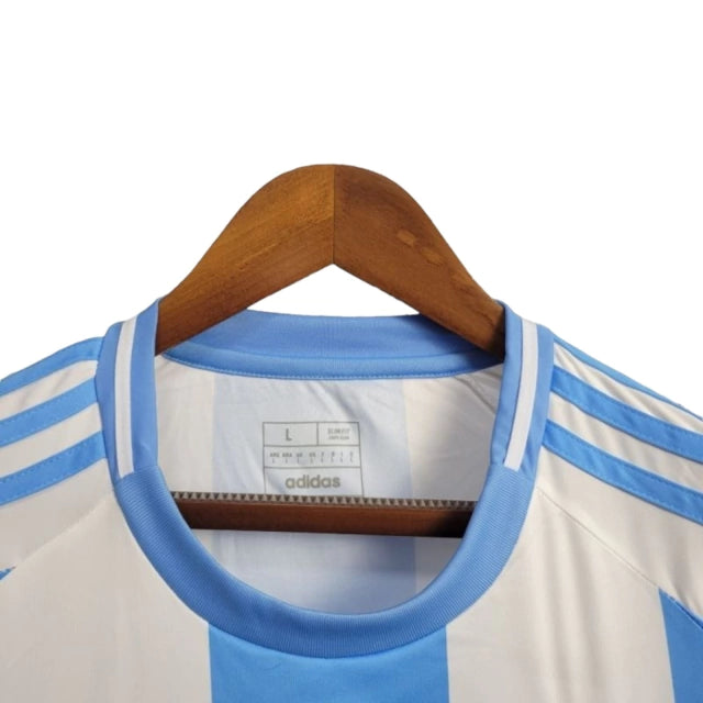 Camisa Manga Longa Seleção da Argentina I (Home) 24/25 - Torcedor Masculina - Branco e Azul
