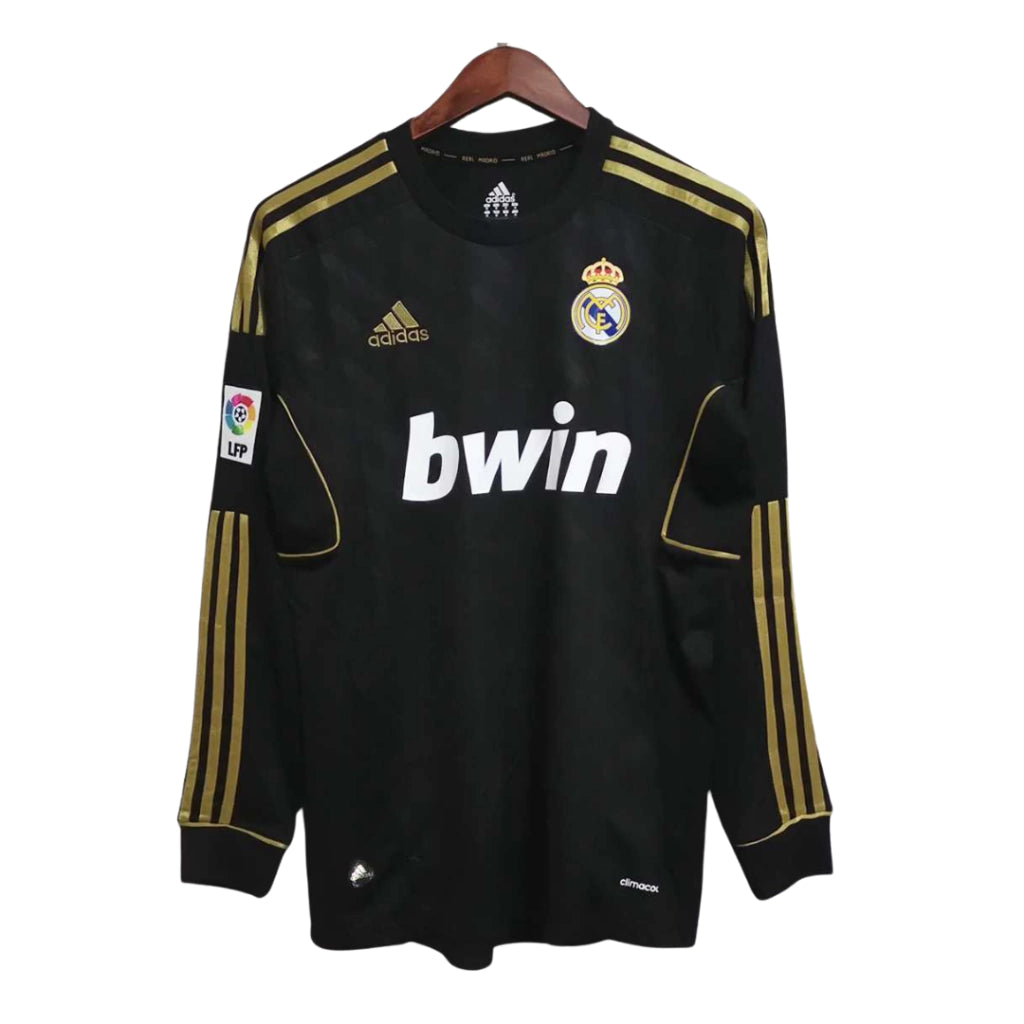 Camisa Manga Longa Retrô Real Madrid II Cristiano Ronaldo #7 2011 - Torcedor Masculina - Preto