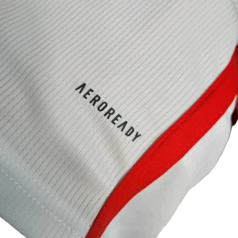 Camisa Manga Longa Bayern de Munique I (Home) 23/24 - Torcedor Masculina - Branco e Vermelho - Manto Elegante