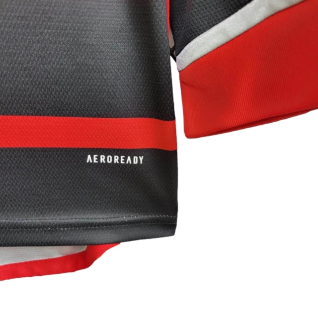 Camisa Manga Longa Flamengo I 24/25 - Torcedor Masculina - Vermelho e Preto - Manto Elegante