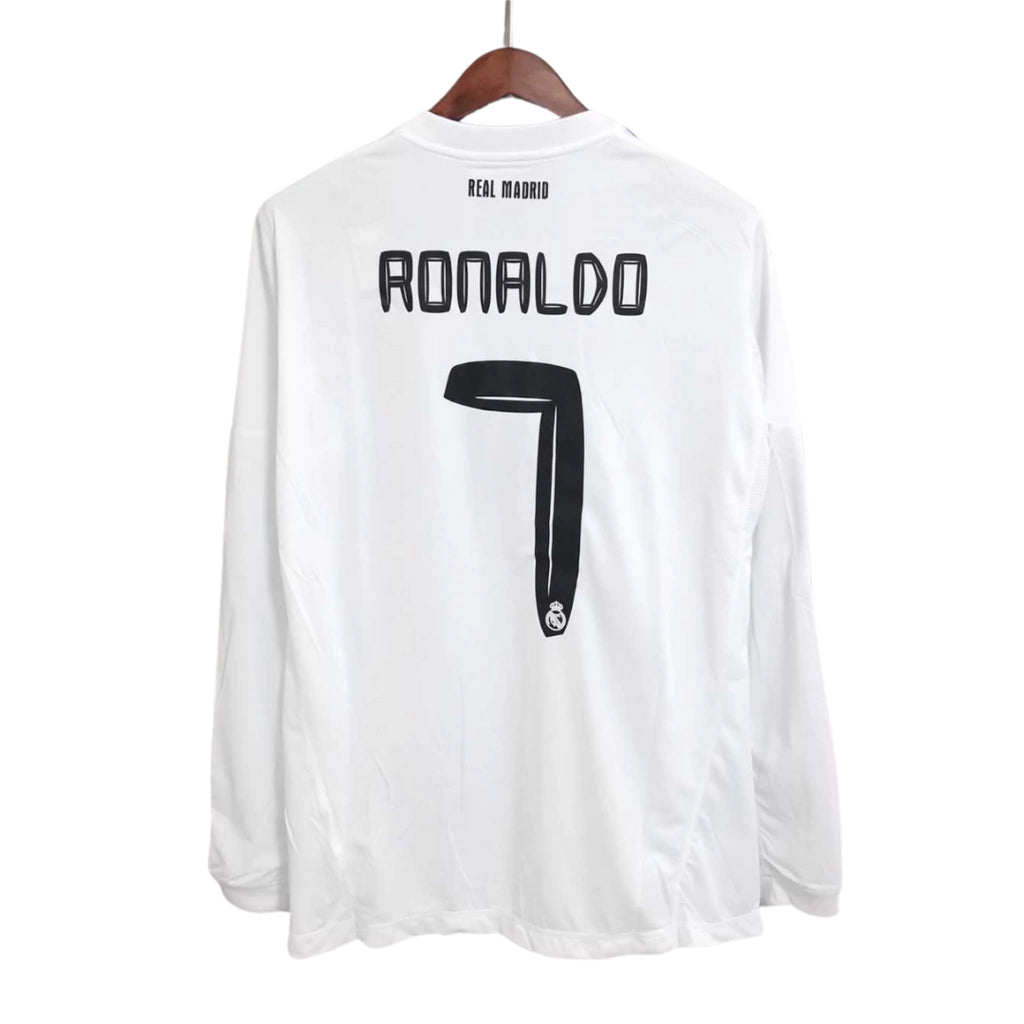 Camisa Manga Longa Retrô Real Madrid I Cristiano Ronaldo #7 2010 - Torcedor Masculina - Branco