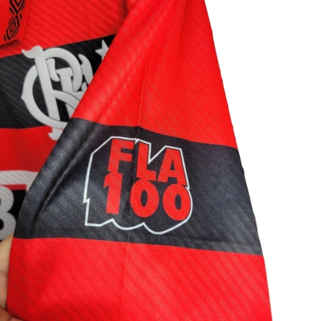 Camisa Manga Longa Retrô Flamengo I 94/95 - Torcedor Masculina - Vermelho e Preto