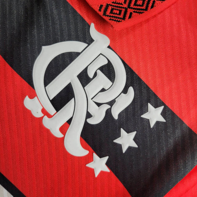 Camisa Manga Longa Retrô Flamengo I 94/95 - Torcedor Masculina - Vermelho e Preto