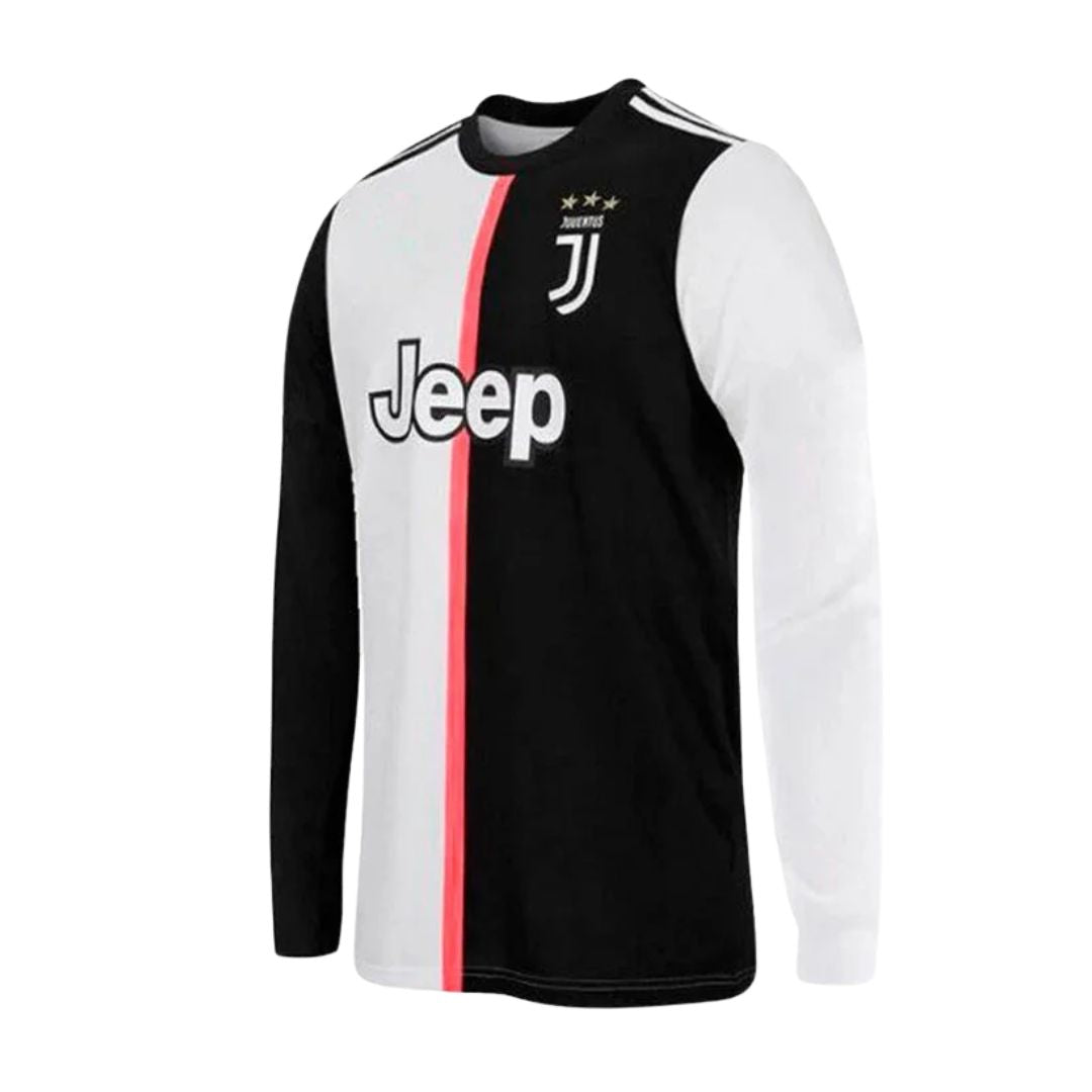 Camisa Manga Longa Retrô Juventus I Cristiano Ronaldo #7 2019 - Preto e Branco