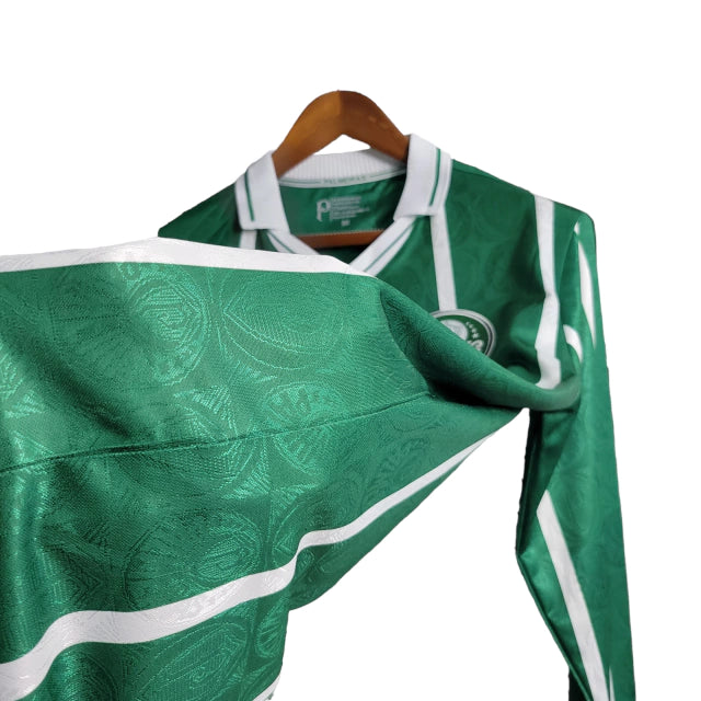 Camisa Manga Longa Retrô Palmeiras I 93/94 - Torcedor Masculina - Verde - Manto Elegante
