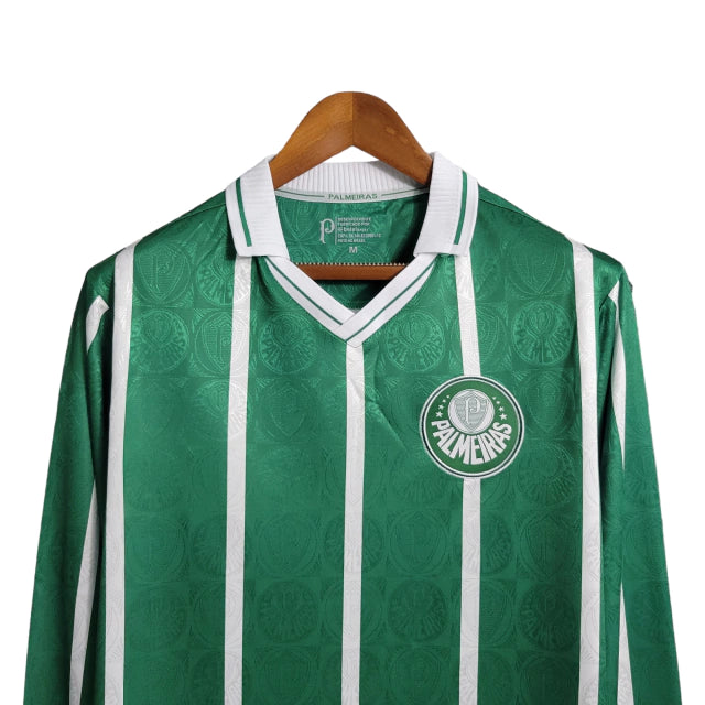 Camisa Manga Longa Retrô Palmeiras I 93/94 - Torcedor Masculina - Verde - Manto Elegante