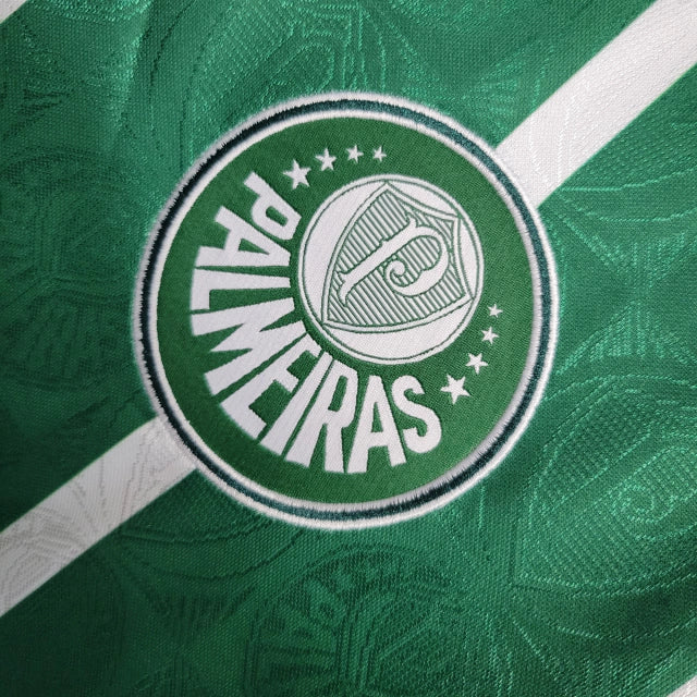Camisa Manga Longa Retrô Palmeiras I 93/94 - Torcedor Masculina - Verde - Manto Elegante
