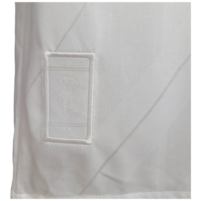 Camisa Manga Longa Retrô Real Madrid I (Home) 17/18 - Torcedor Masculina - Branco - Manto Elegante