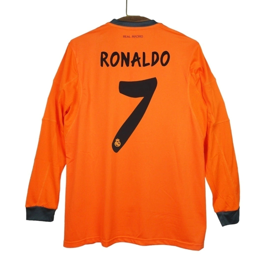 Camisa Manga Longa Retrô Real Madrid III Cristiano Ronaldo #7 2013 - Torcedor Masculina - Laranja