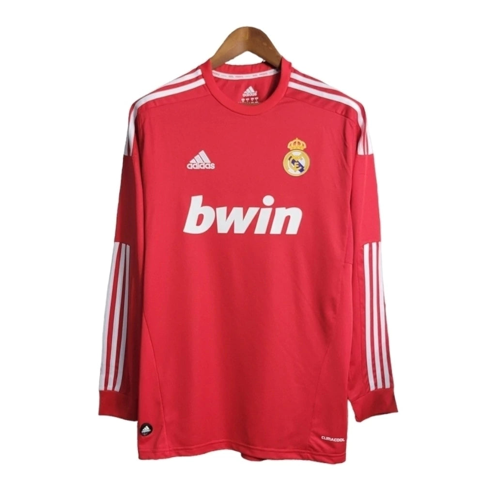 Camisa Manga Longa Retrô Real Madrid III Cristiano Ronaldo #7 2011 - Torcedor Masculina - Vermelho