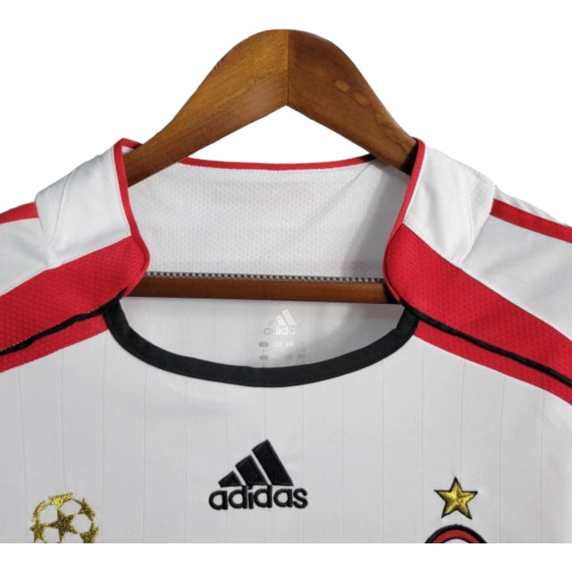 Camisa Manga Longa Retrô Milan II (Away) 06/07 - Torcedor Masculina - Branco - Manto Elegante