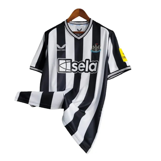 Camisa Newcastle I (Home) 23/24 - Torcedor Masculina - Branco e Preto - Manto Elegante