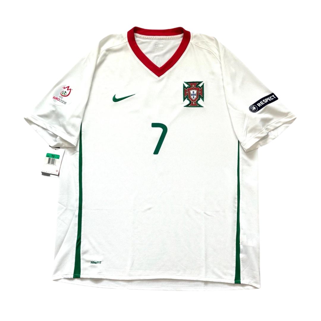 Camisa Retrô Portugal II Cristiano Ronaldo #7 2008 - Torcedor Masculina - Branco