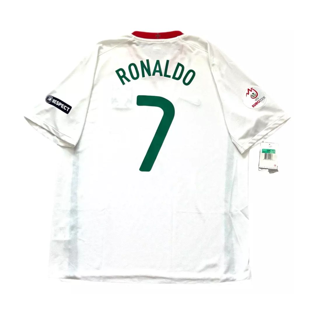 Camisa Retrô Portugal II Cristiano Ronaldo #7 2008 - Torcedor Masculina - Branco