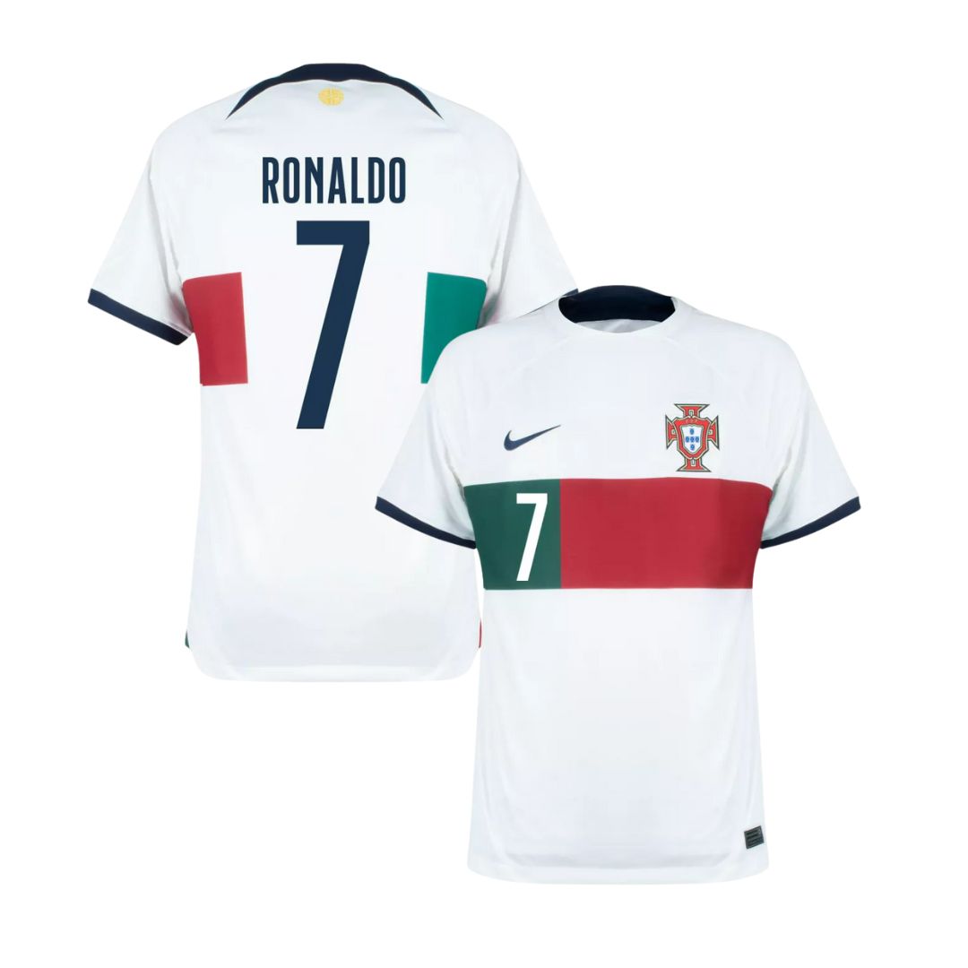 Camisa Portugal II Cristiano Ronaldo #7 2022 - Torcedor Masculina - Branco