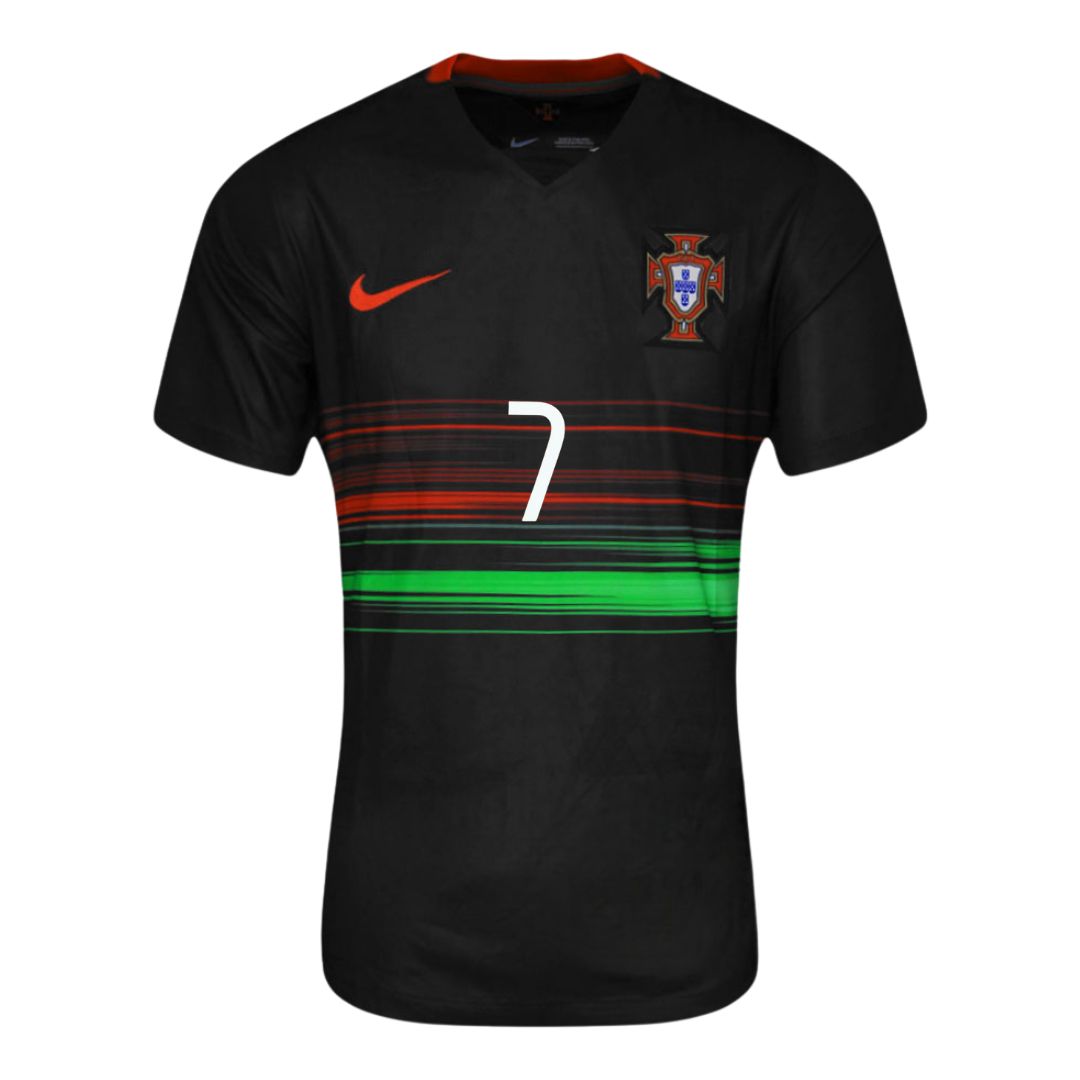 Camisa Retrô Portugal II Cristiano Ronaldo #7 2015 - Torcedor Masculina - Preto