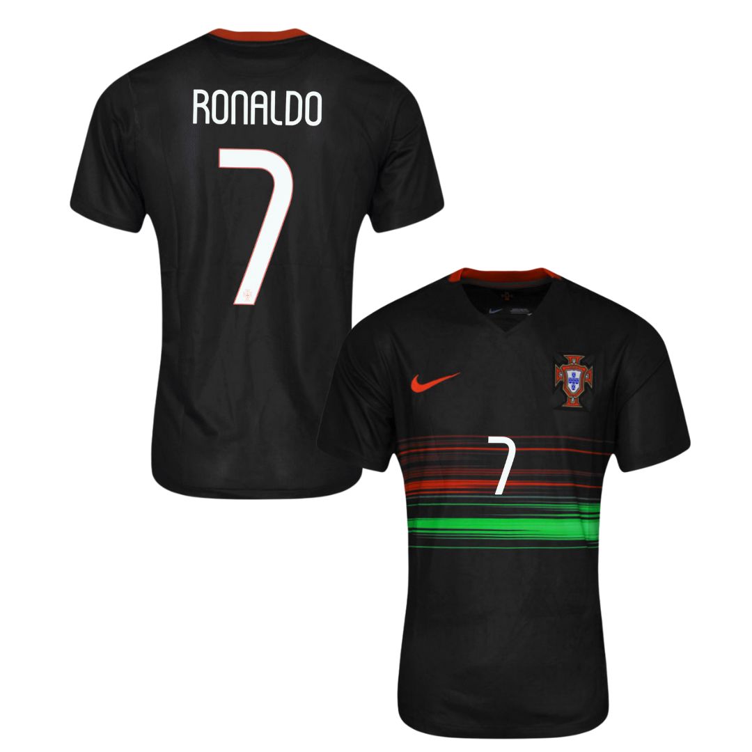 Camisa Retrô Portugal II Cristiano Ronaldo #7 2015 - Torcedor Masculina - Preto