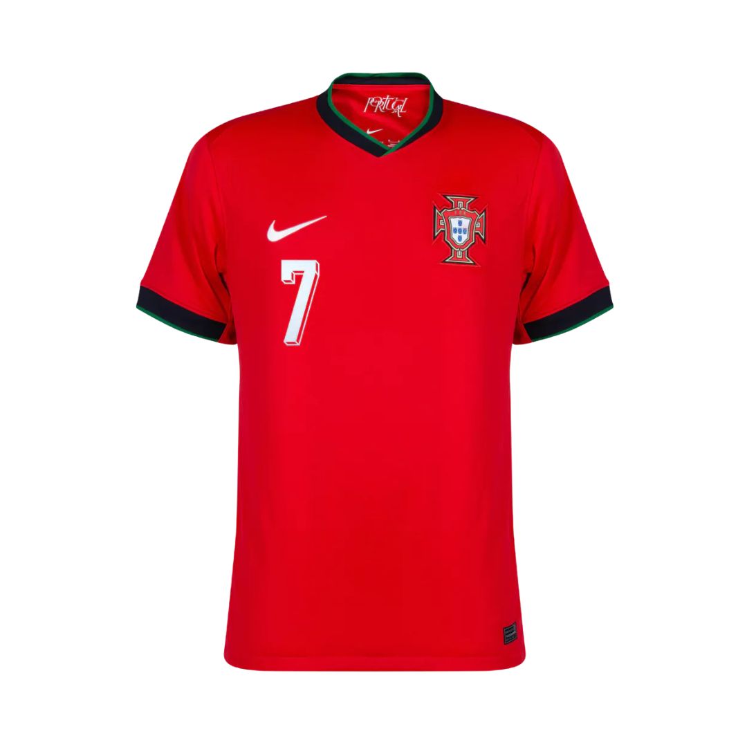Camisa Portugal I Cristiano Ronaldo #7 2024 - Torcedor Masculina - Vermelho