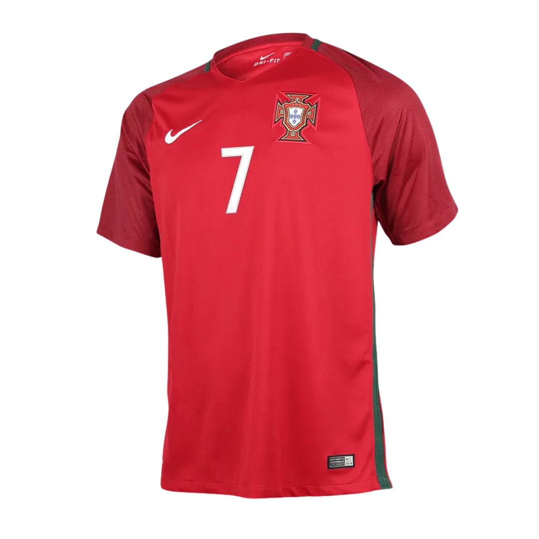 Camisa Retrô Portugal I Cristiano Ronaldo #7 2016 - Torcedor Masculina - Vermelho