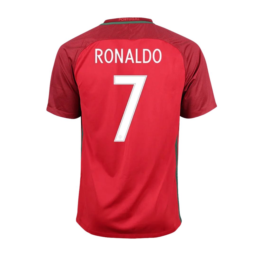 Camisa Retrô Portugal I Cristiano Ronaldo #7 2016 - Torcedor Masculina - Vermelho