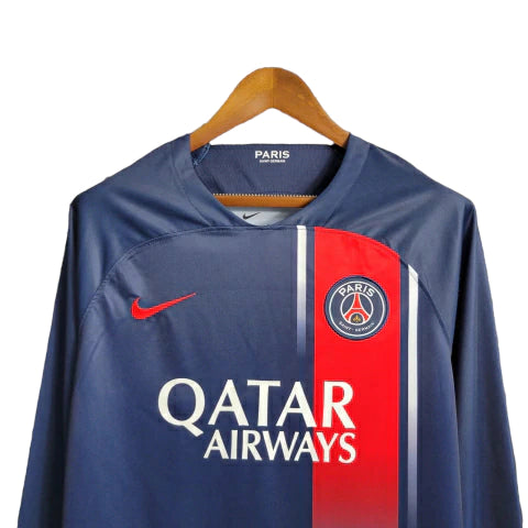 Camisa Manga Longa PSG I (Home) 23/24 - Torcedor Masculina - Azul - Manto Elegante