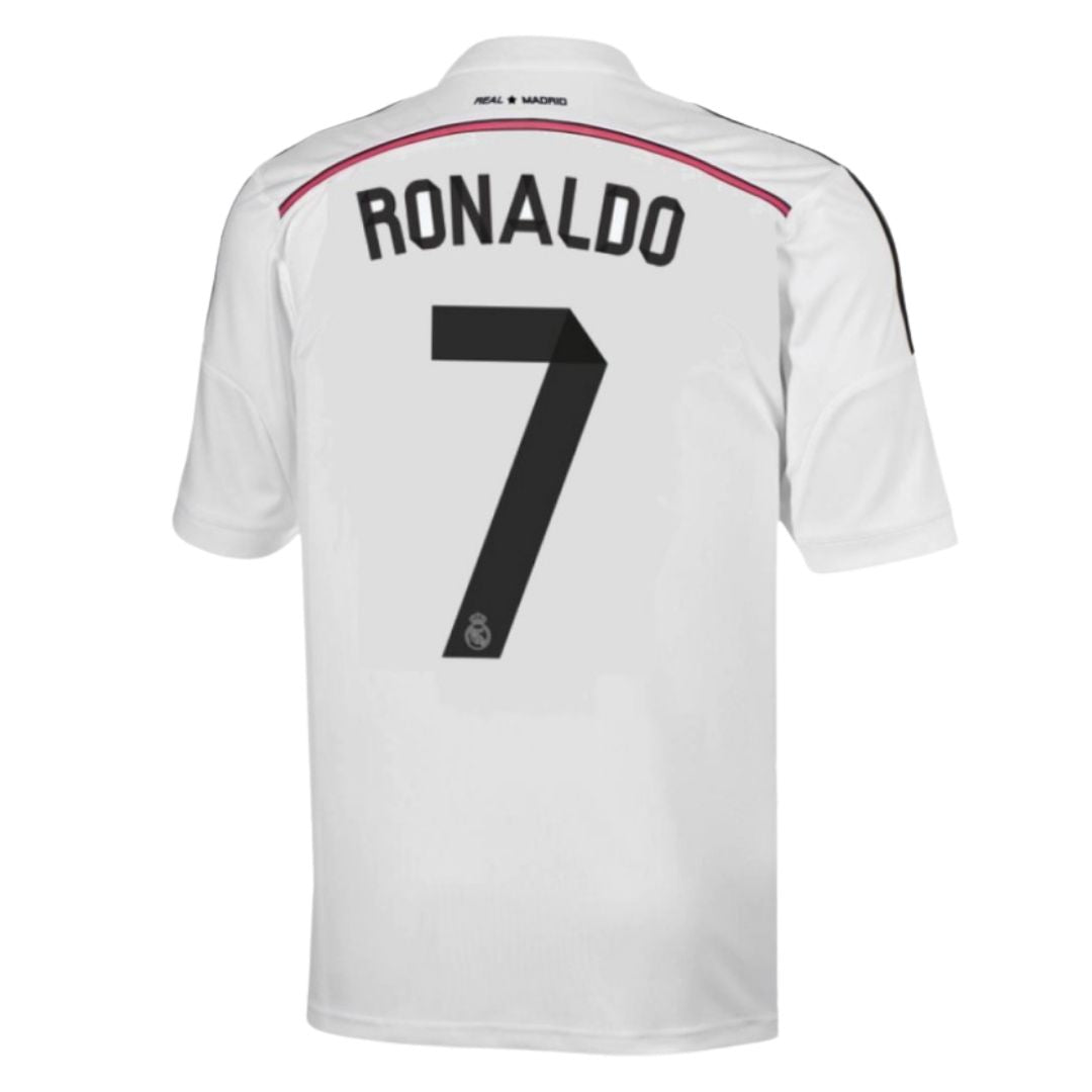Camisa Retrô Real Madrid I Cristiano Ronaldo #7 2014 - Torcedor Masculina - Branco