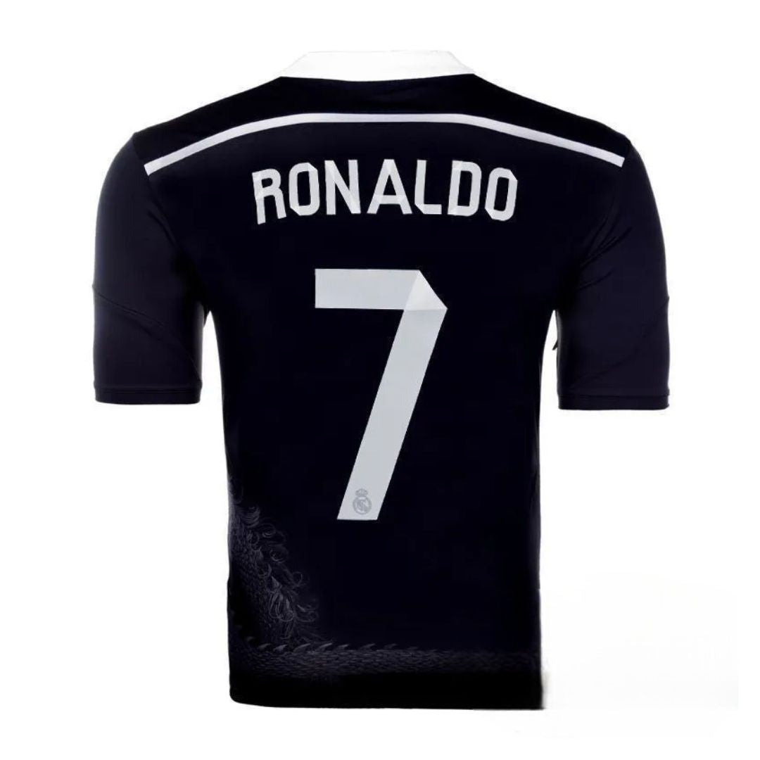 Camisa Retrô Real Madrid III Cristiano Ronaldo #7 2014 - Torcedor Masculina - Preto