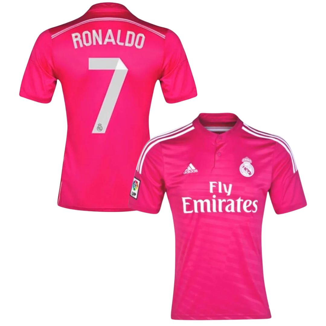 Camisa Retrô Real Madrid II Cristiano Ronaldo #7 2014 - Torcedor Masculina - Rosa